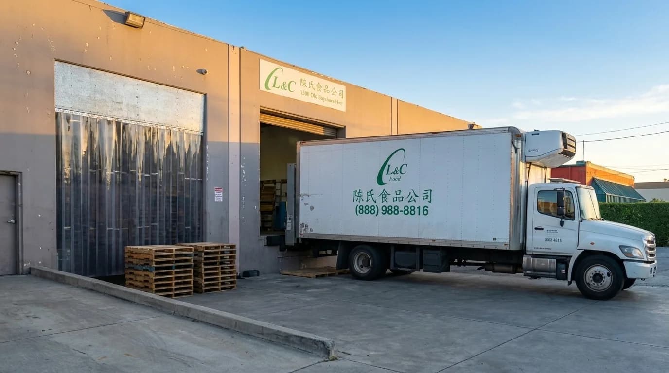 Warehouse with fresh produce