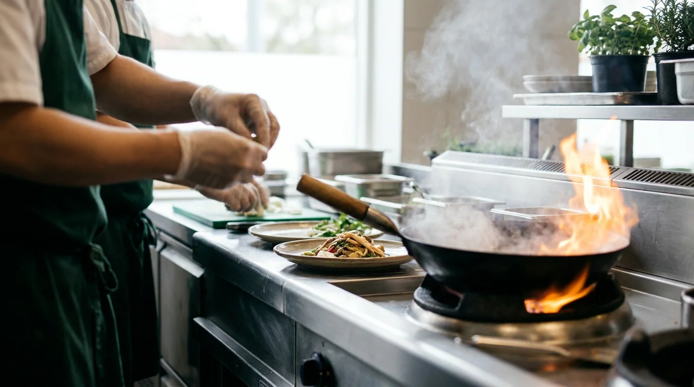 Chef preparing food